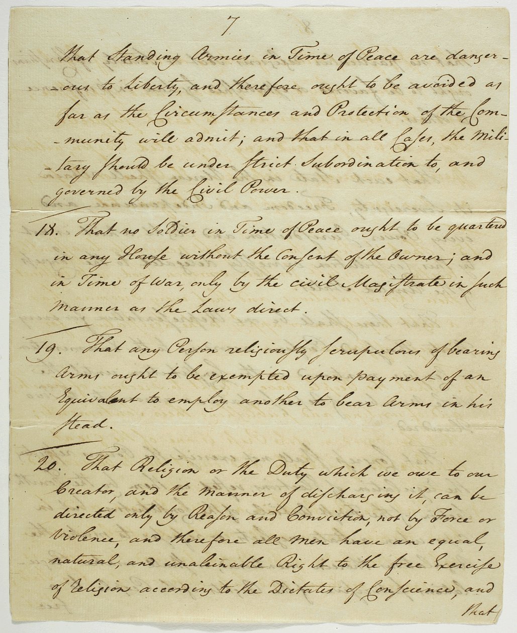 Die Bill of Rights, Kopie unterzeichnet in Federal Hall, 1789 von American School