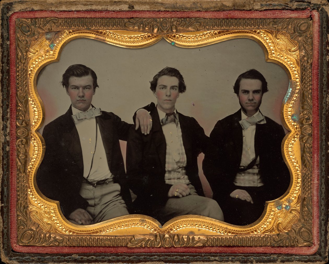 Porträt von drei jungen Männern von American 19th Century