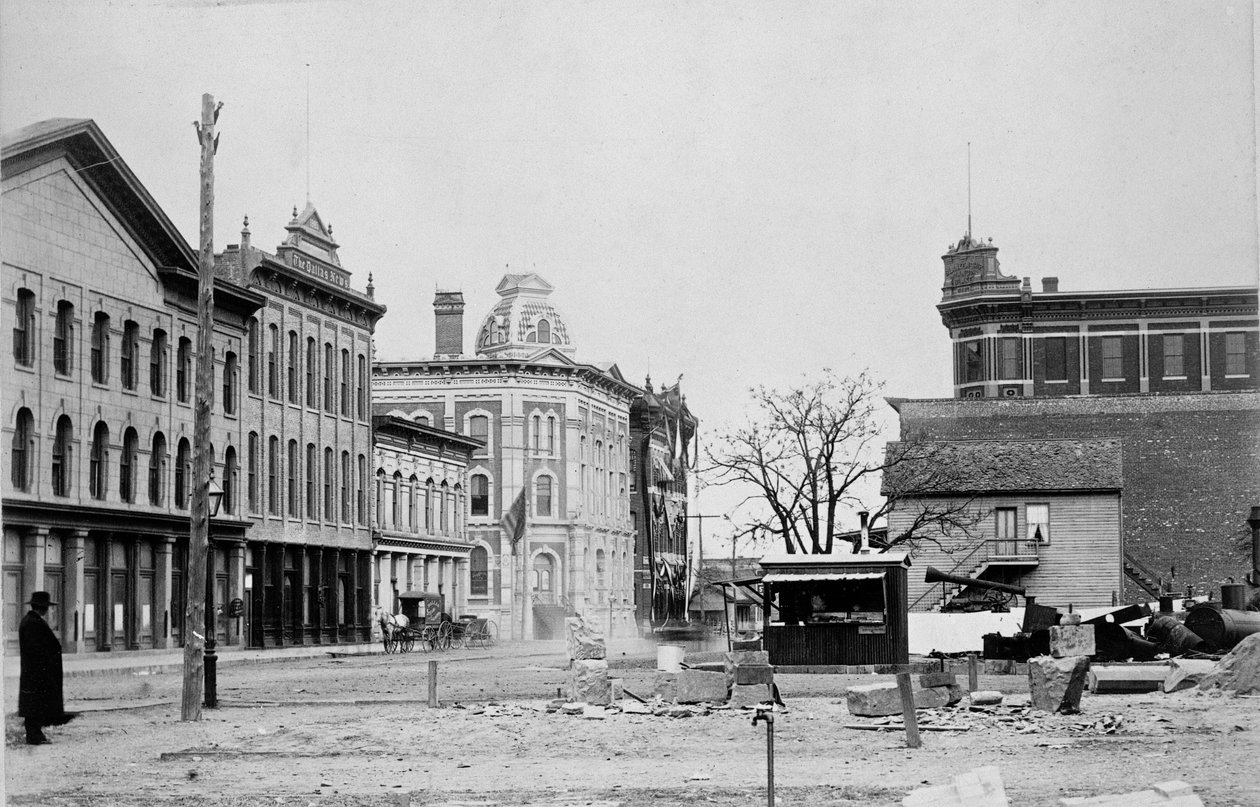 Lamar- und Commerce-Straßen, Dallas, ca. 1890 von American Photographer