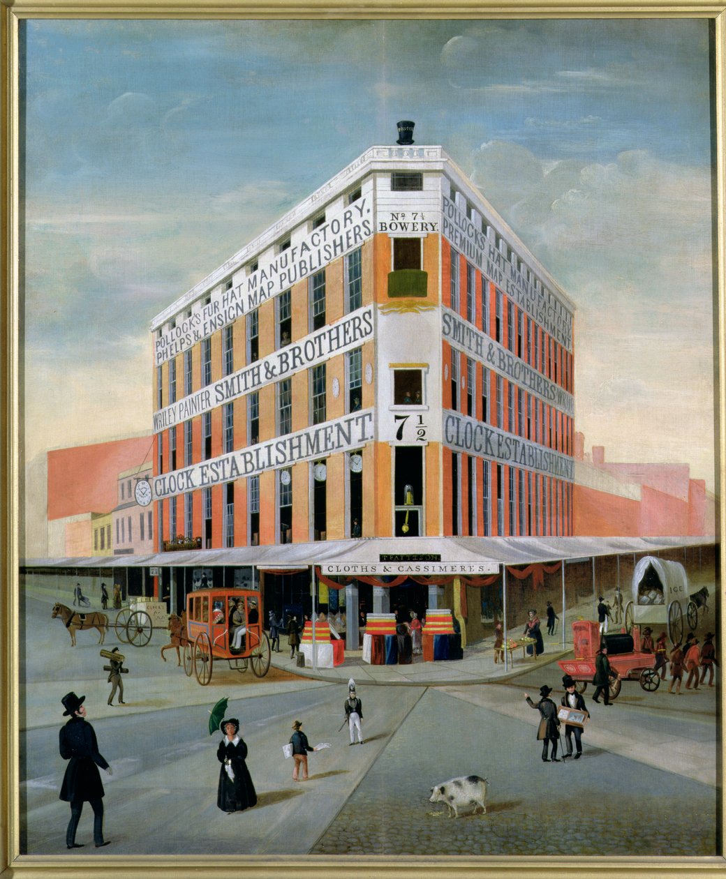 Nr.7 12 Bowery, NYC, ca. 1837-39 von American School