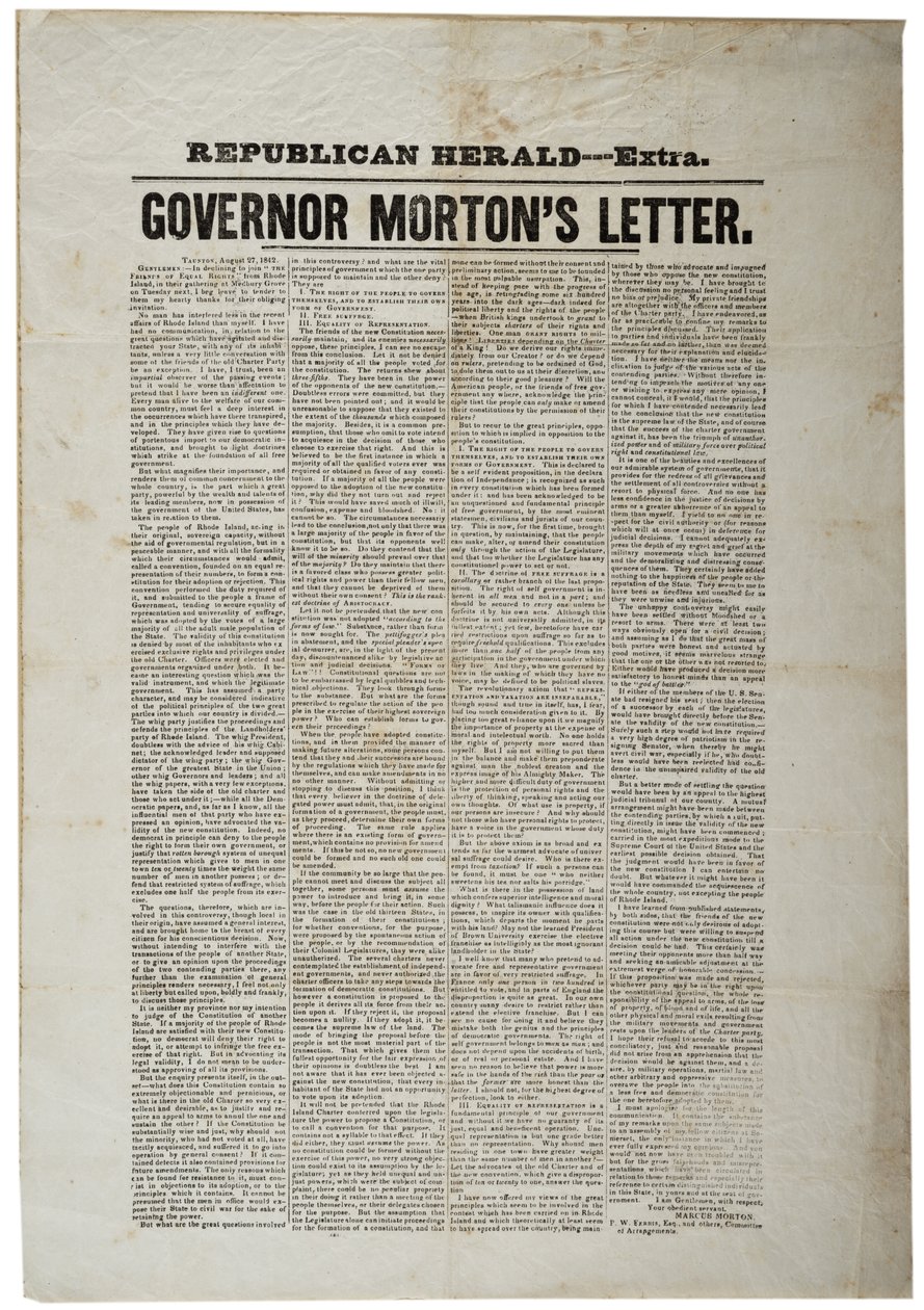 Republican Herald- Extra, 27. August 1842 von American School