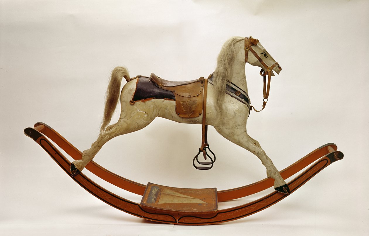 Schaukelpferd (Holz & Leder) von American School