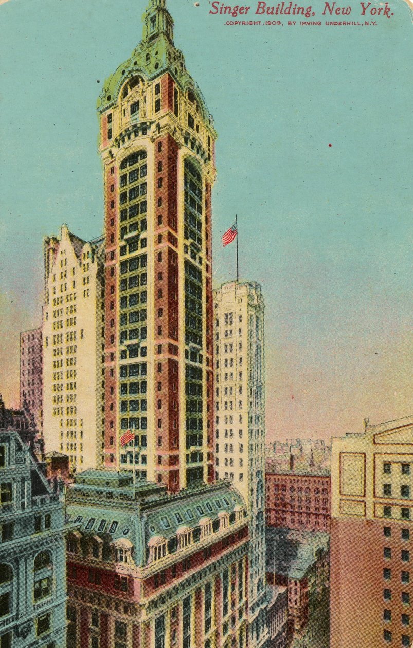 Singer Building, New York, ca. 1900-09 von American School