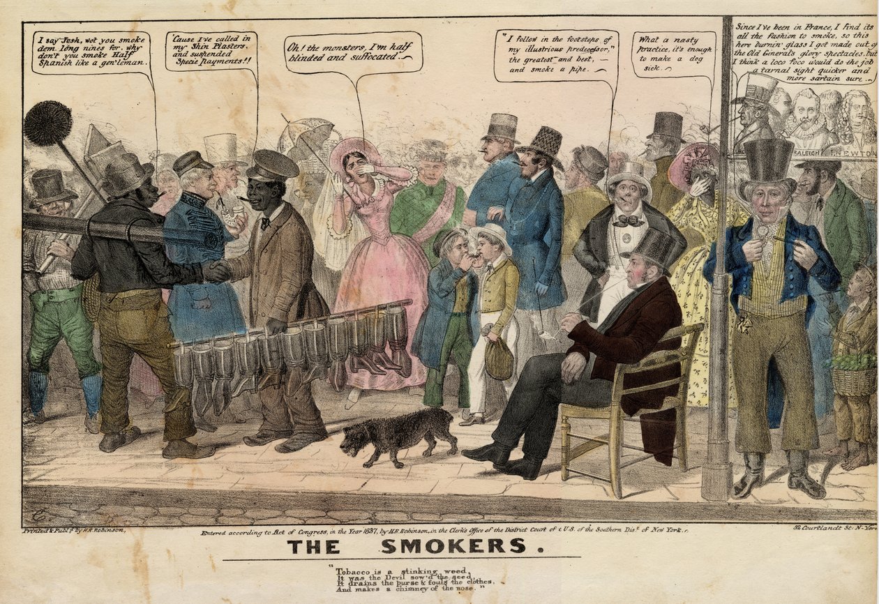 Die Raucher, ca. 1837 von American School