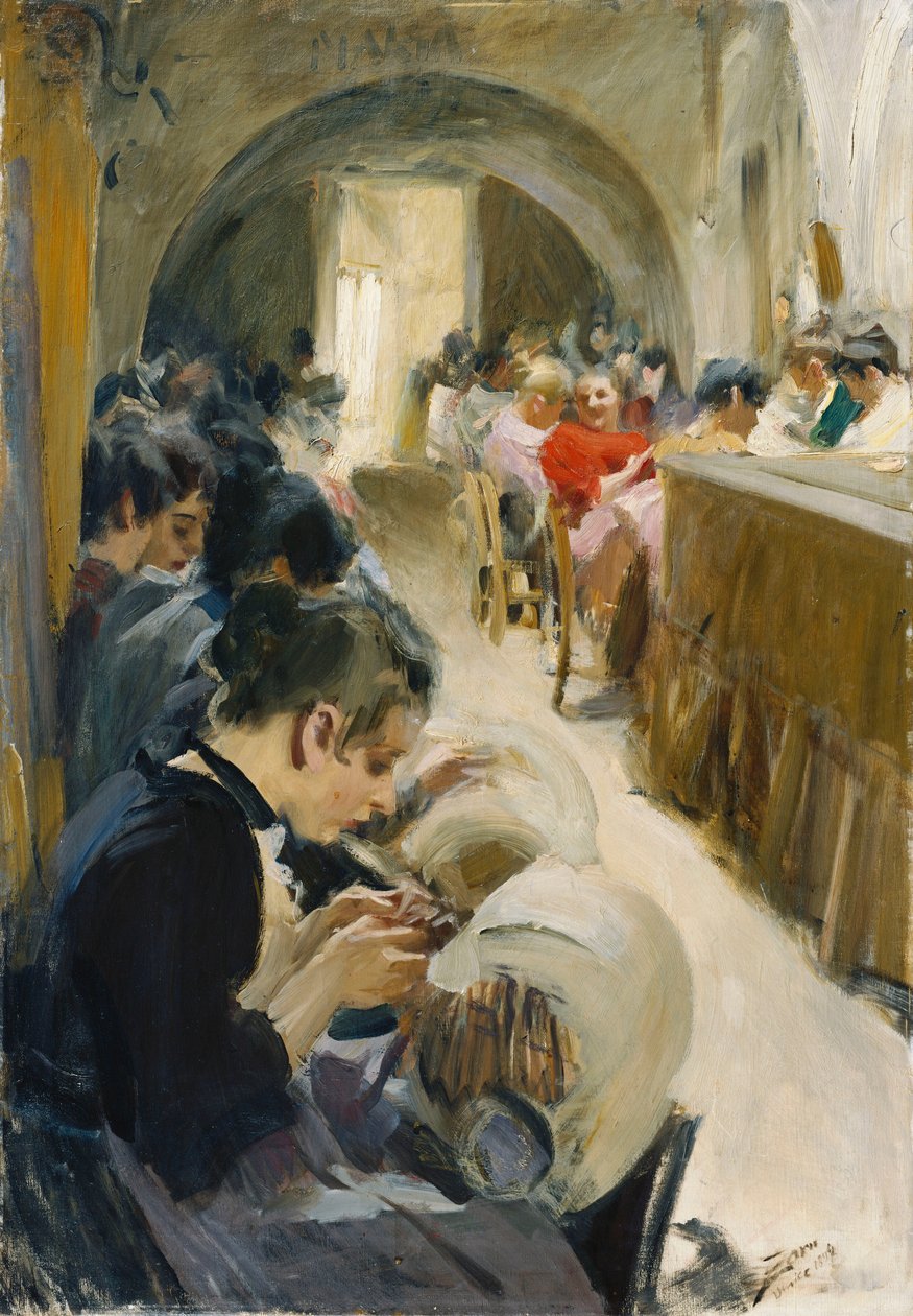 Die Spitzenklöpplerinnen; Spetsknypplerskor, 1894 von Anders Leonard Zorn