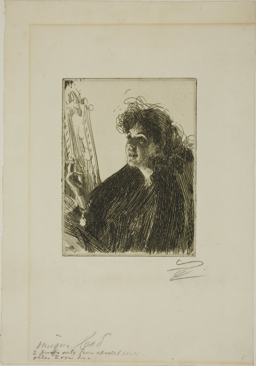 Mädchen mit Zigarette I von Anders Leonard Zorn