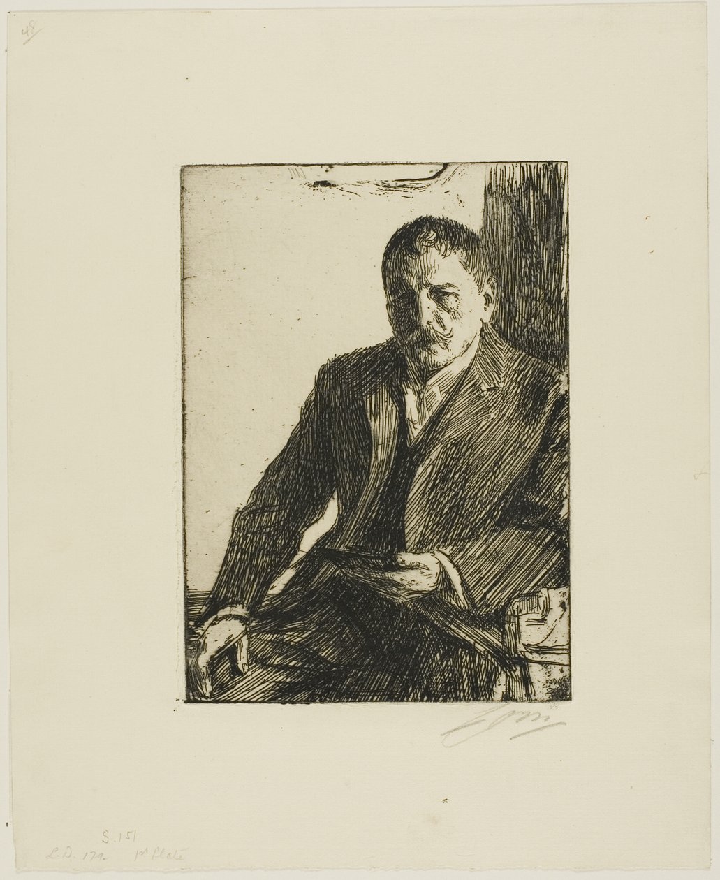 Selbstporträt 1904 II von Anders Leonard Zorn