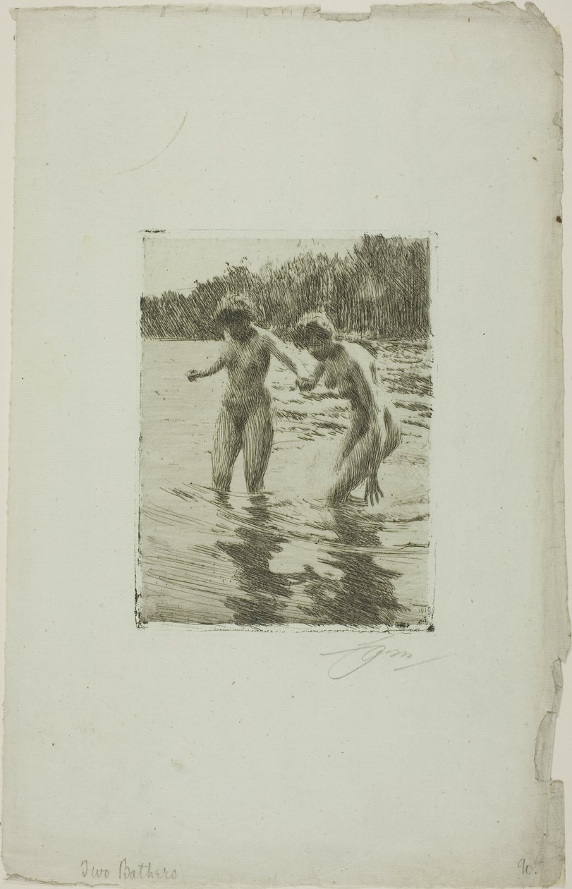 Zwei Badende von Anders Leonard Zorn
