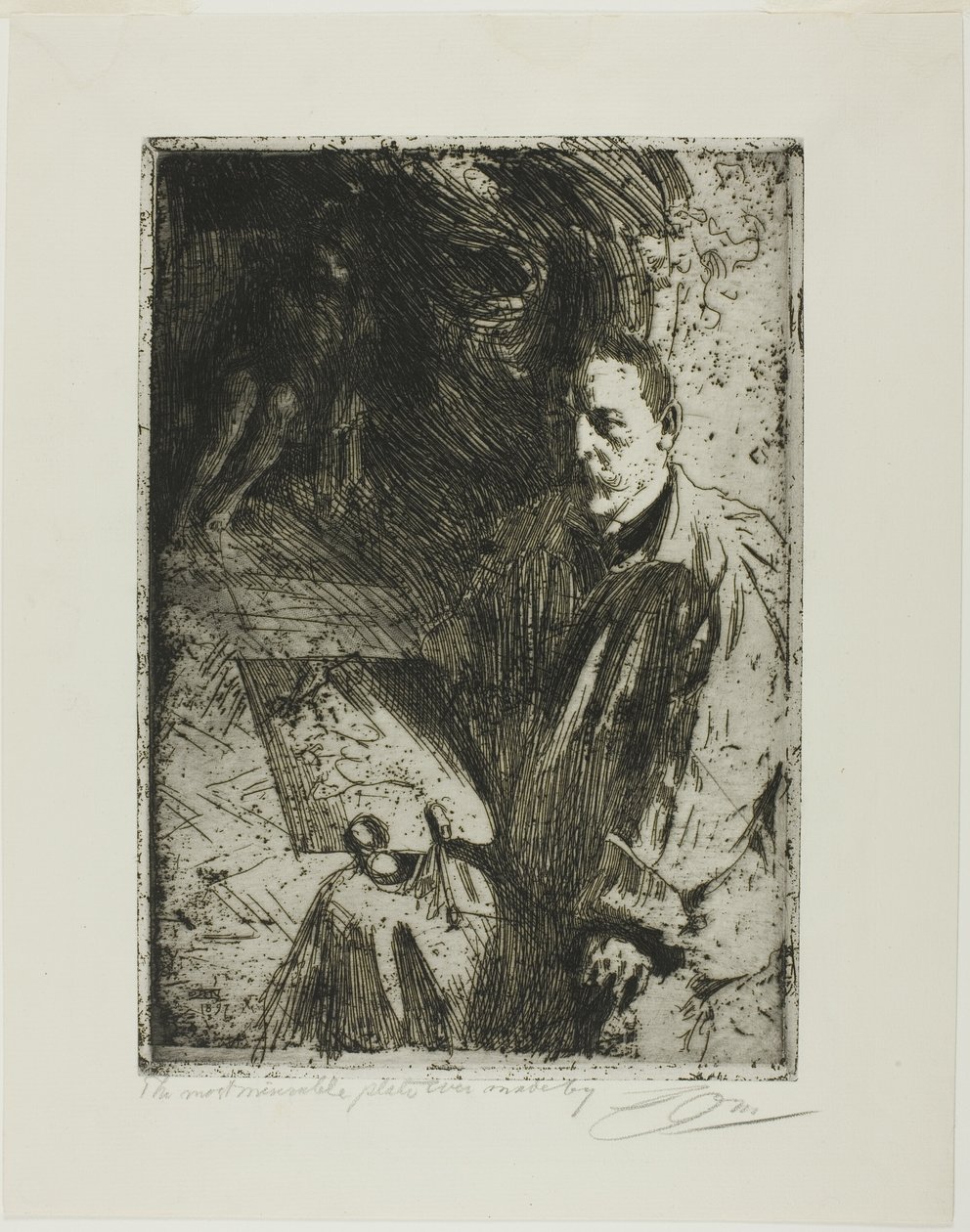 Zorn und sein Modell von Anders Leonard Zorn