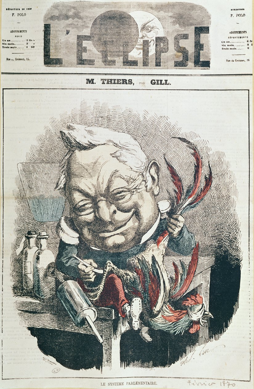Karikatur von Adolphe Thiers (1797-1877) aus 