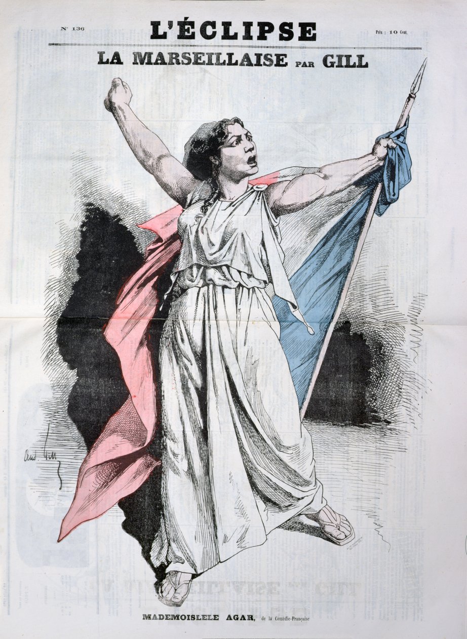 Mlle Agar singt die Marseillaise, von der Titelseite von 