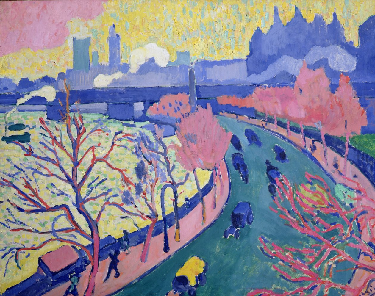 Charing Cross Bridge, um 1906 von Andre Derain