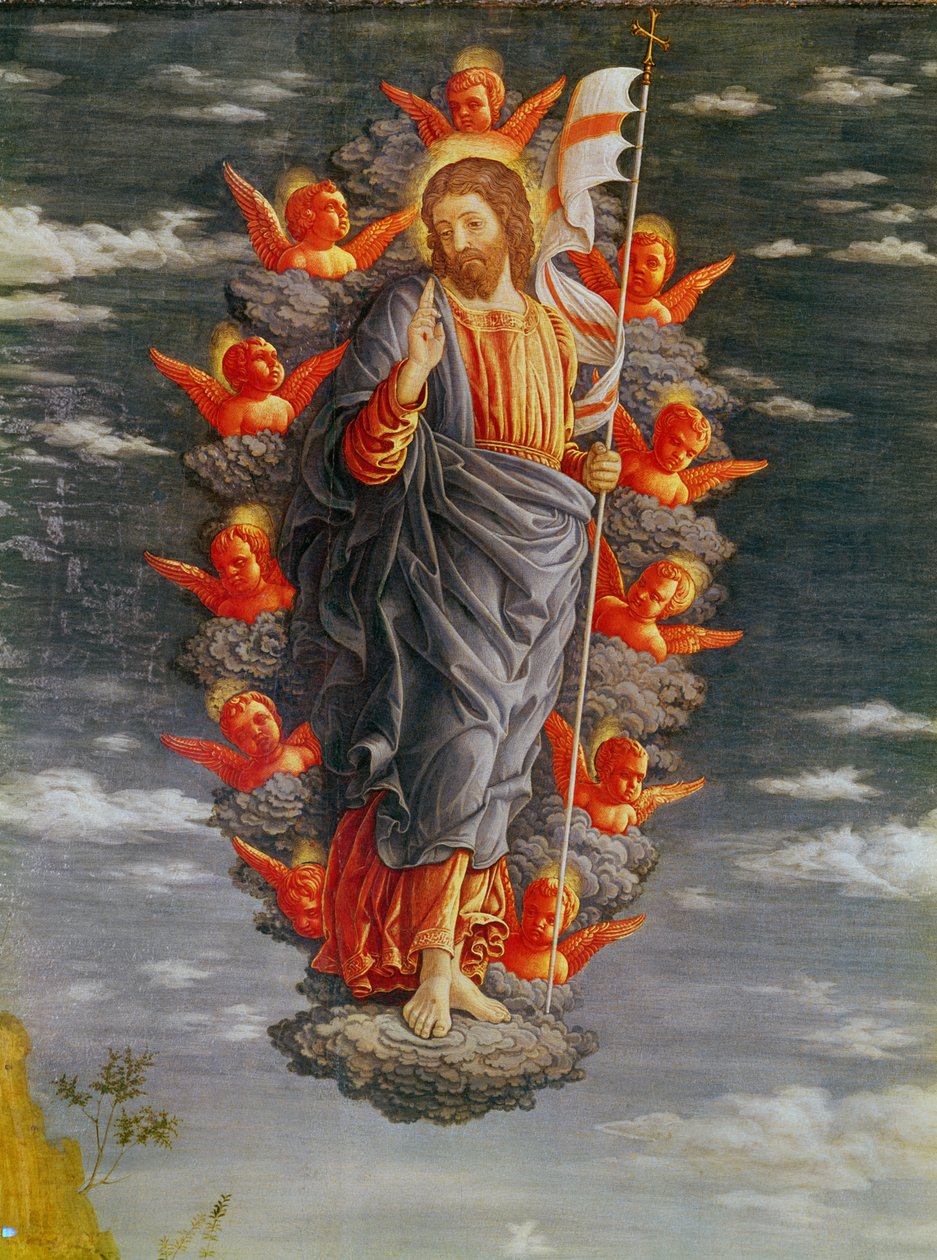 Altarbild der Anbetung der Könige (Detail) von Andrea Mantegna