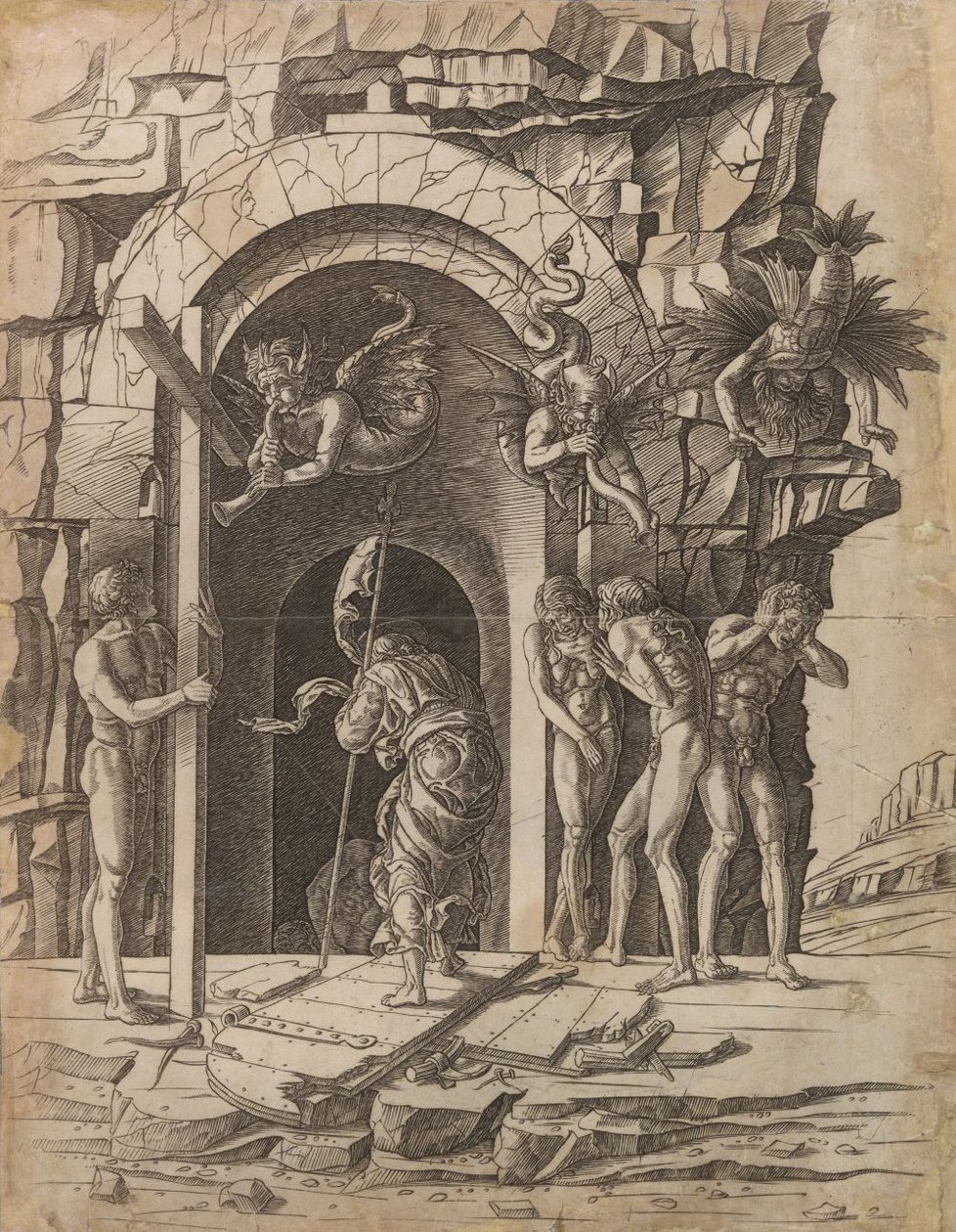 Der Abstieg Christi in die Vorhölle von Andrea Mantegna