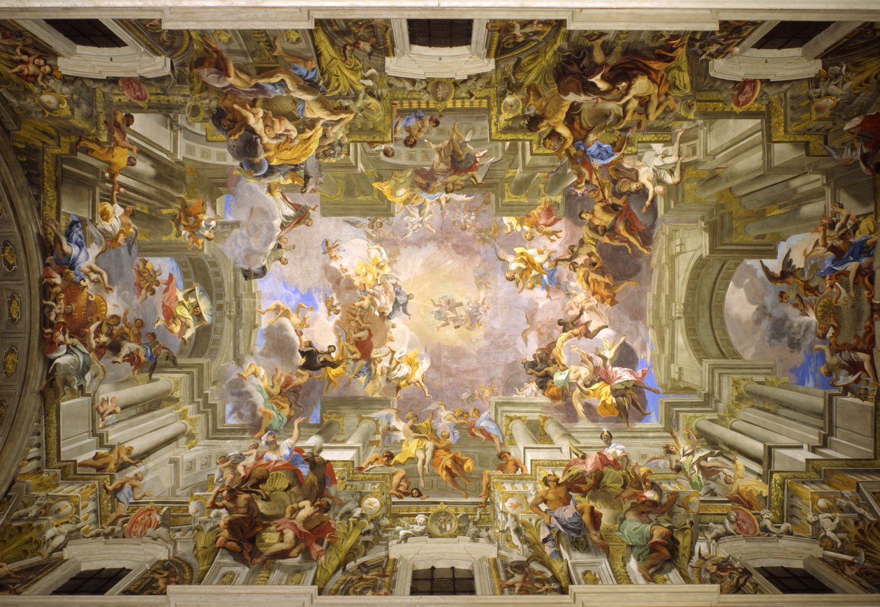 Eintritt des Heiligen Ignatius in das Paradies von Andrea Pozzo