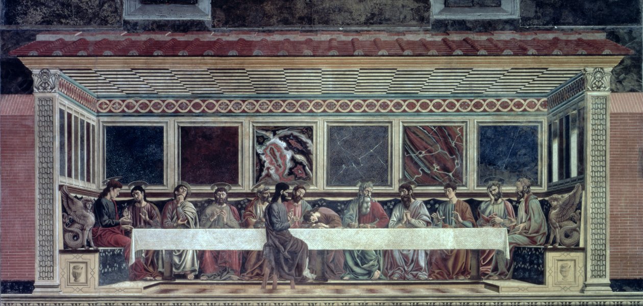 Das letzte Abendmahl, ca. 1447 von Andrea del Castagno