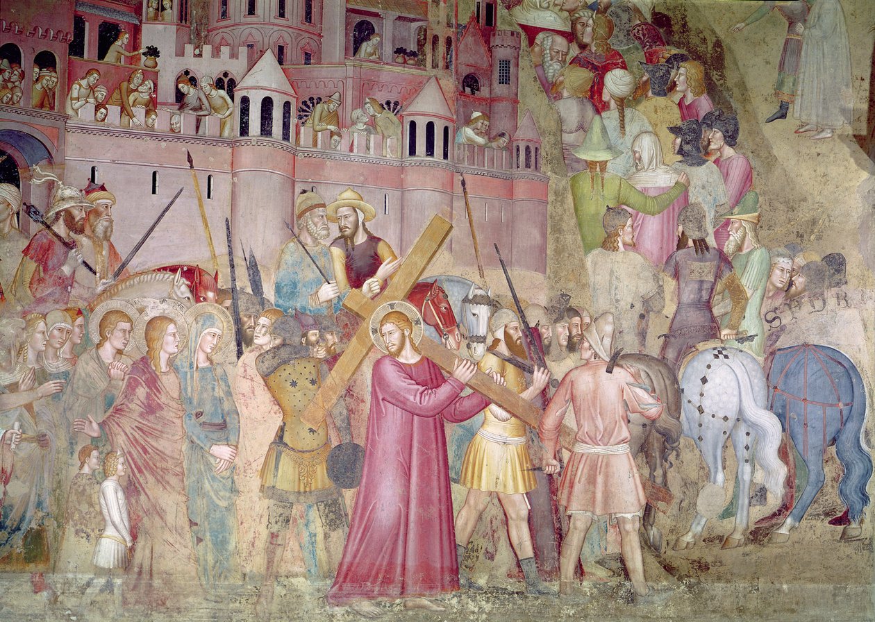 Der Weg nach Kalvaria, aus der Spanischen Kapelle, ca. 1365 von Andrea di Bonaiuto
