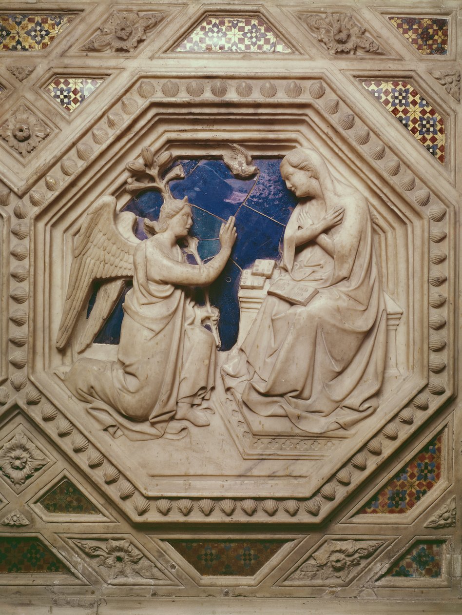 Die Verkündigung (Detail) von Andrea di Cione Orcagna