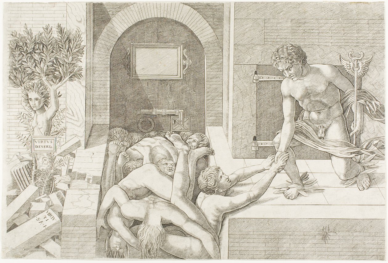 Unwissenheit und Merkur von Andrea Mantegna