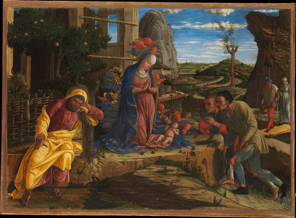 Die Anbetung der Hirten von Andrea Mantegna