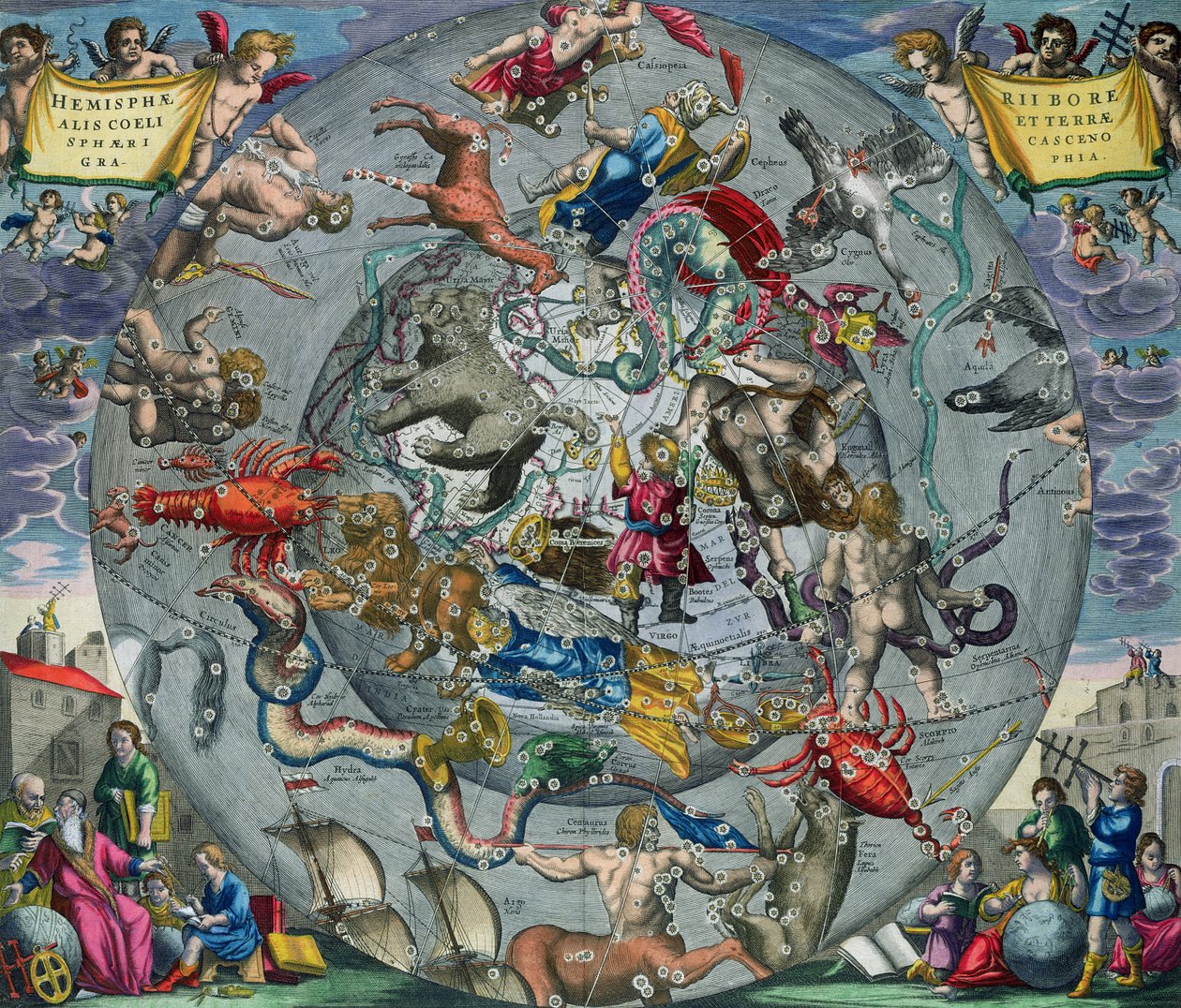 Karte der Sternbilder der nördlichen Hemisphäre, aus 