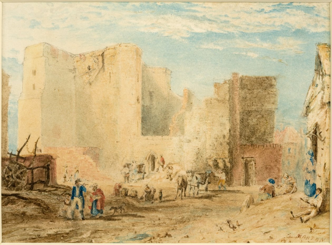 Der Abriss des New Gate, Newcastle upon Tyne 1823 von Andrew Morton