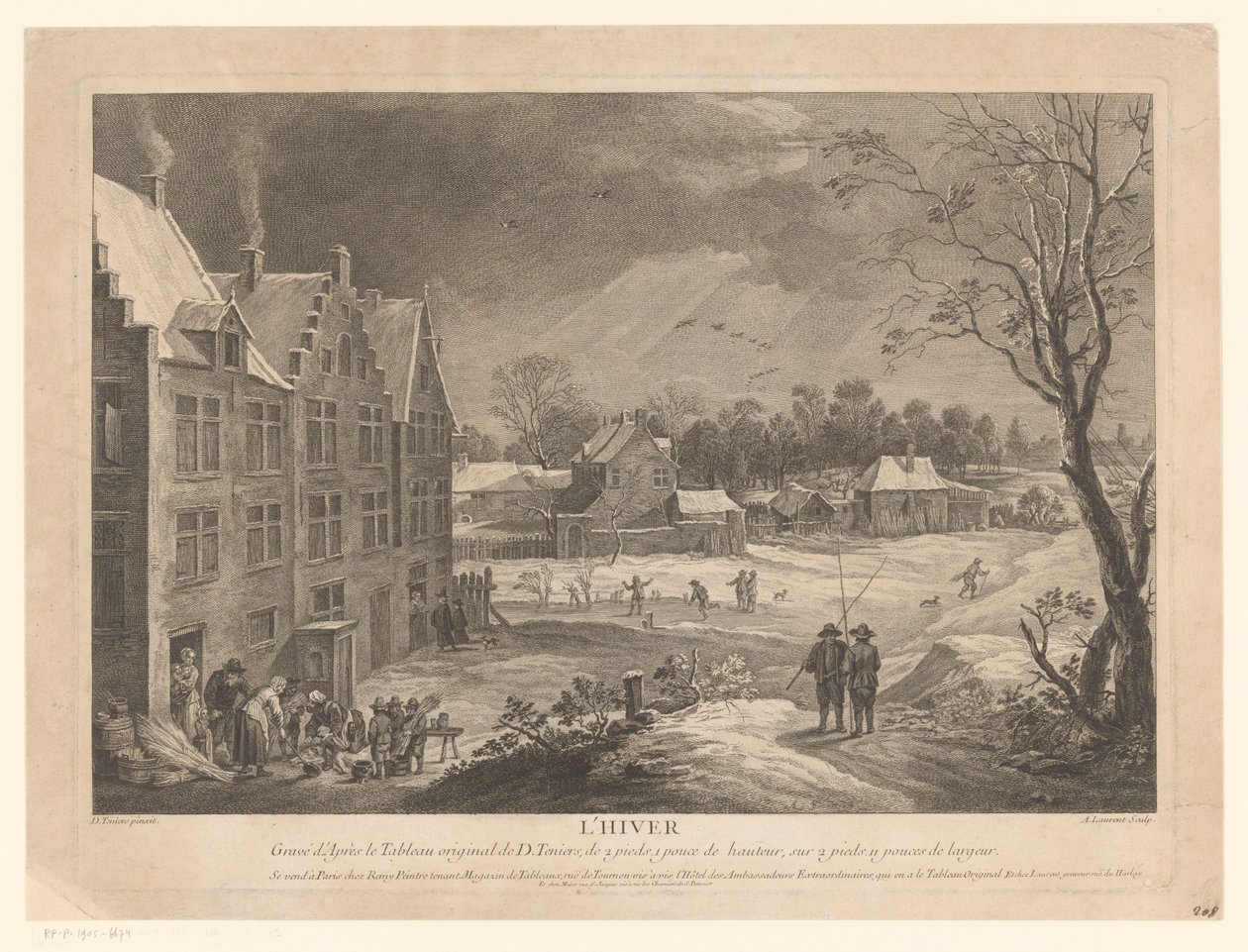 Winterliches Dorfbild von Andrew Lawrence