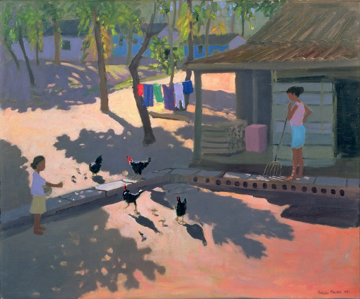 Hühner und Küken, Kuba, 1997 von Andrew Macara