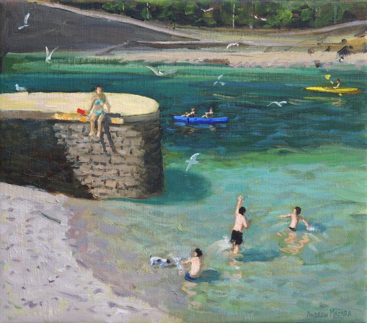 Der Hafen, Looe, 2018 von Andrew Macara