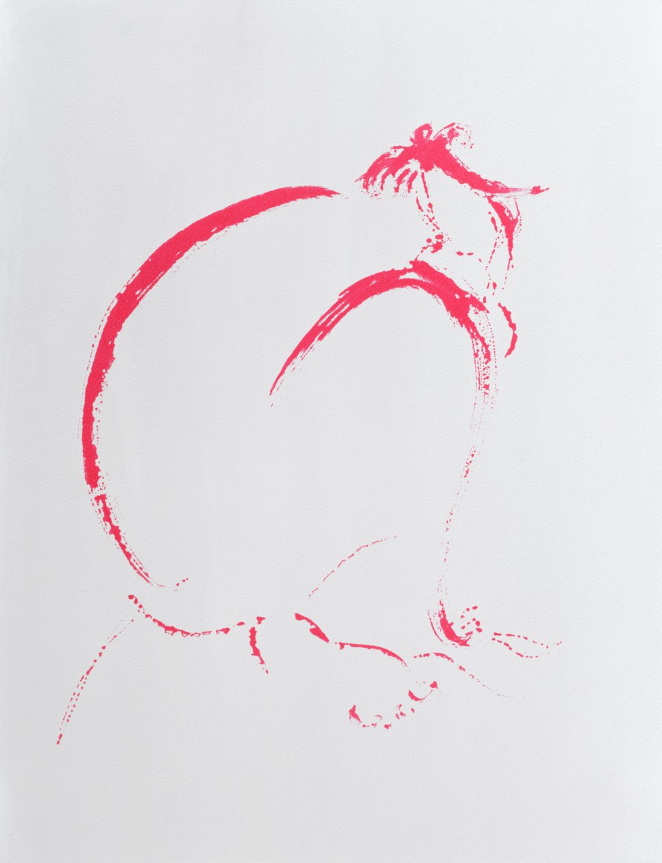 Gefalteter Akt Karmesin, 2006 von Angie Kenber