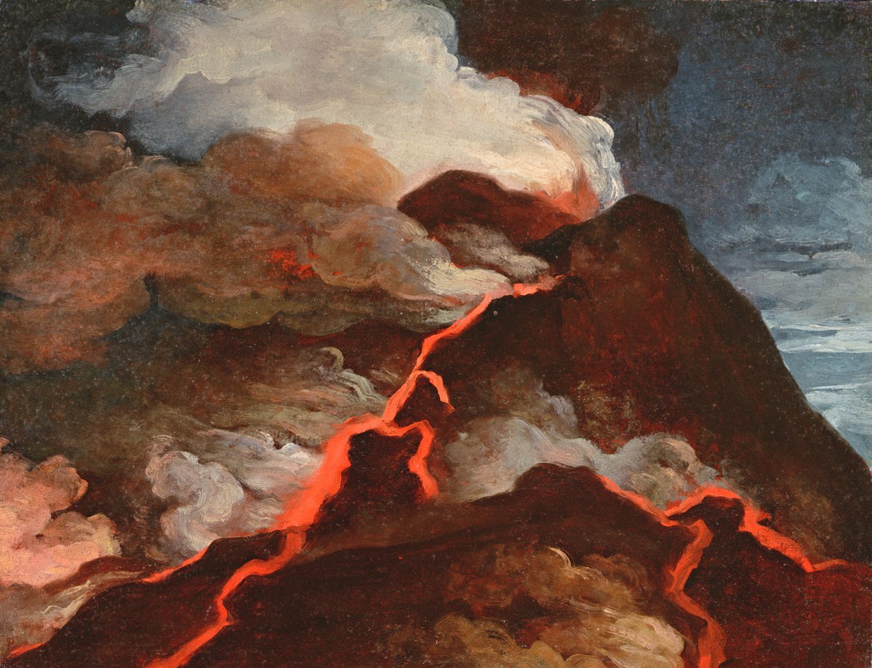 Vesuv in Eruption, 1772 von Anicet Charles Lemonnier