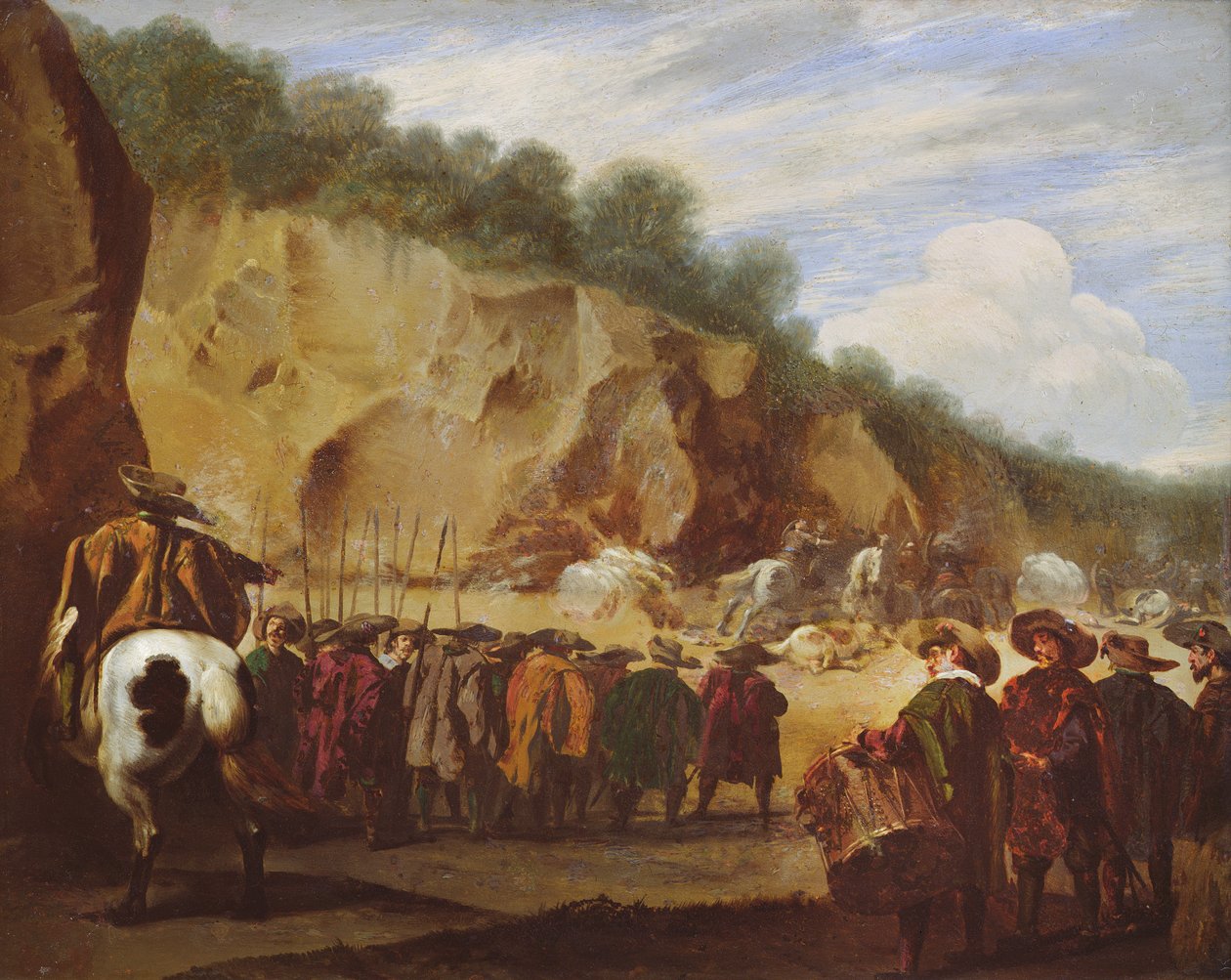 Der Hinterhalt, ca. 1646-56 von Aniello Falcone