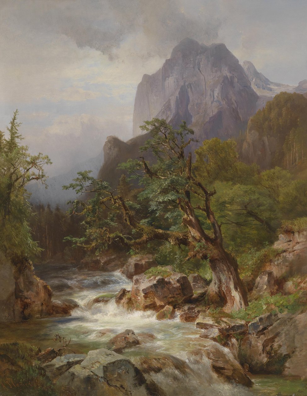Waldpartie mit dem Hintersee in Bayern von Anna Plommer