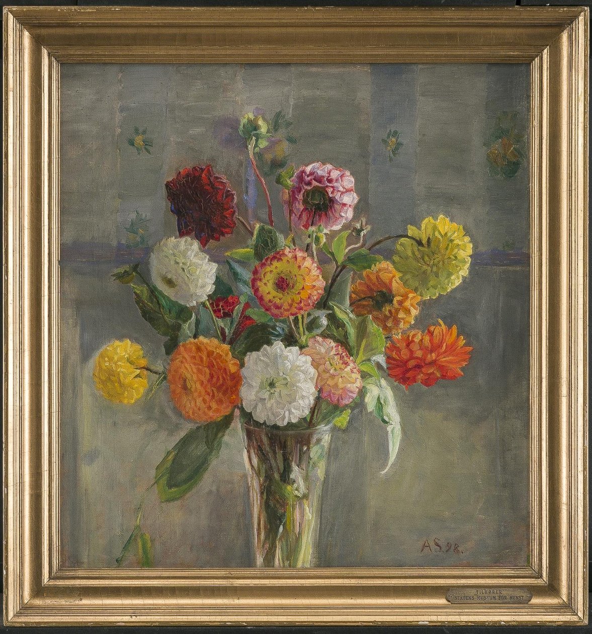 Dahlien in einem Glas von Anna Syberg