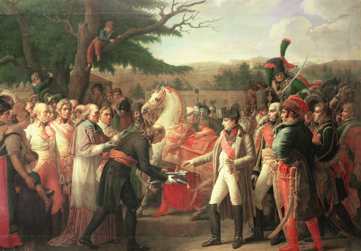 Napoleon Bonaparte (1769-1821) erhält die Schlüssel von Wien im Schloss Schönbrunn, 13. November 1805 von Anne Louis Girodet de Roucy Trioson