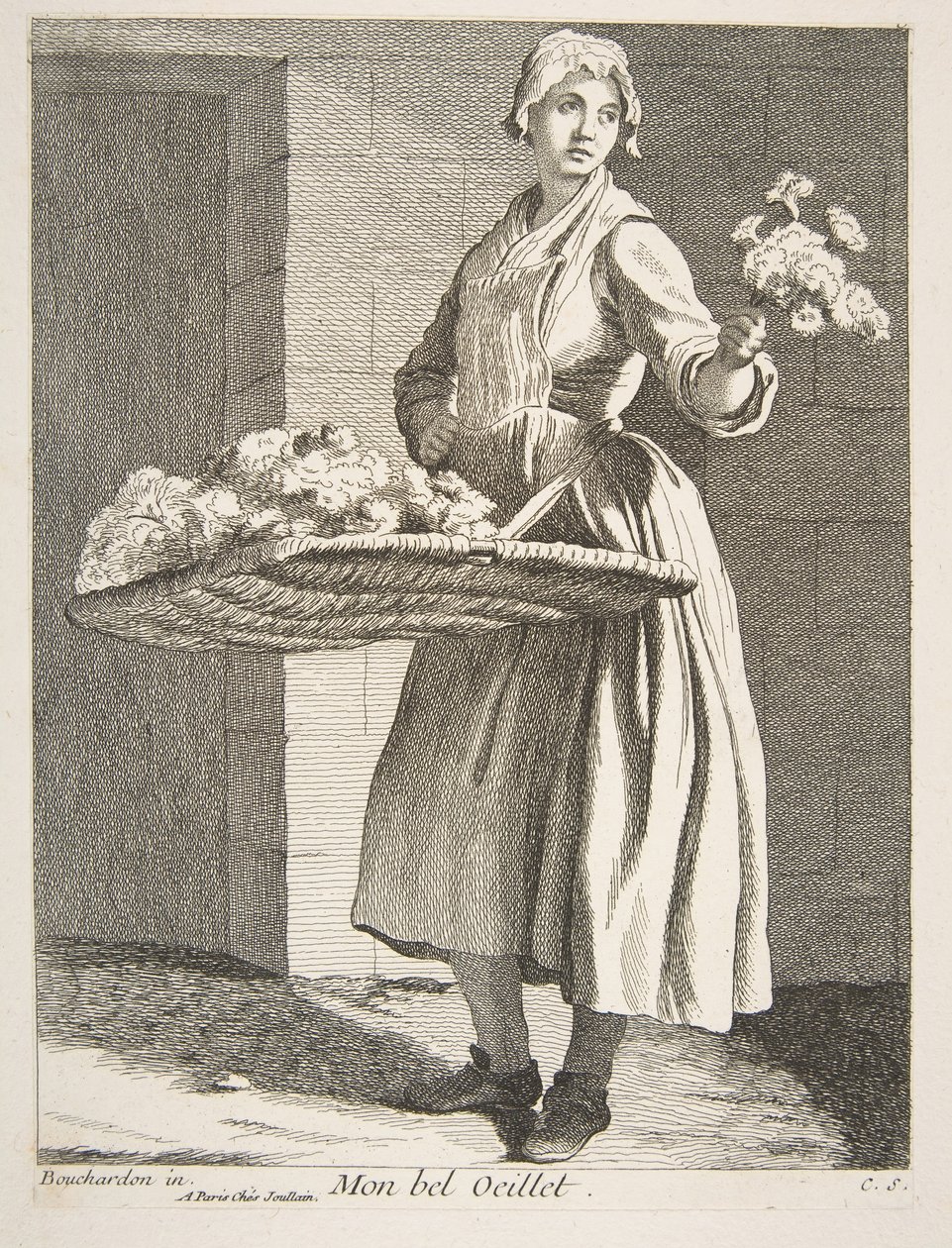 Blumenverkäufer, 1738 von Anne Claude Philippe de Caylus