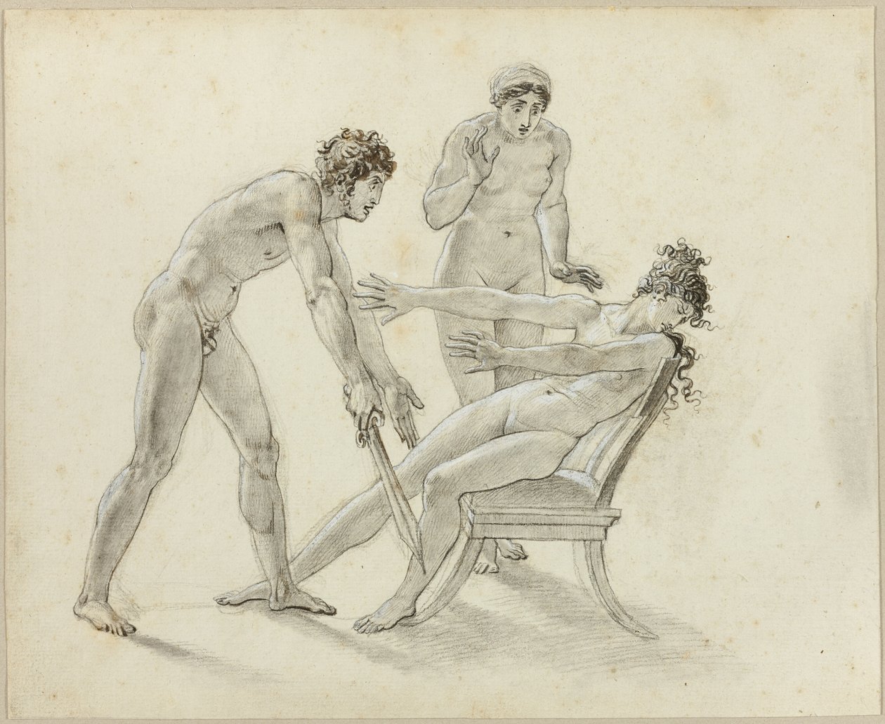 Hermione weist Orestes zurück von Anne Louis Girodet de Roussy Trioson