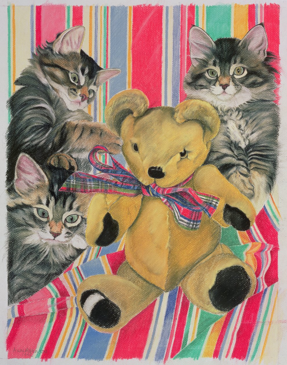 Kätzchen und Teddybär von Anne Robinson