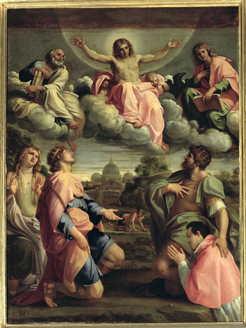 Christus in Herrlichkeit mit den Heiligen von Annibale Carracci