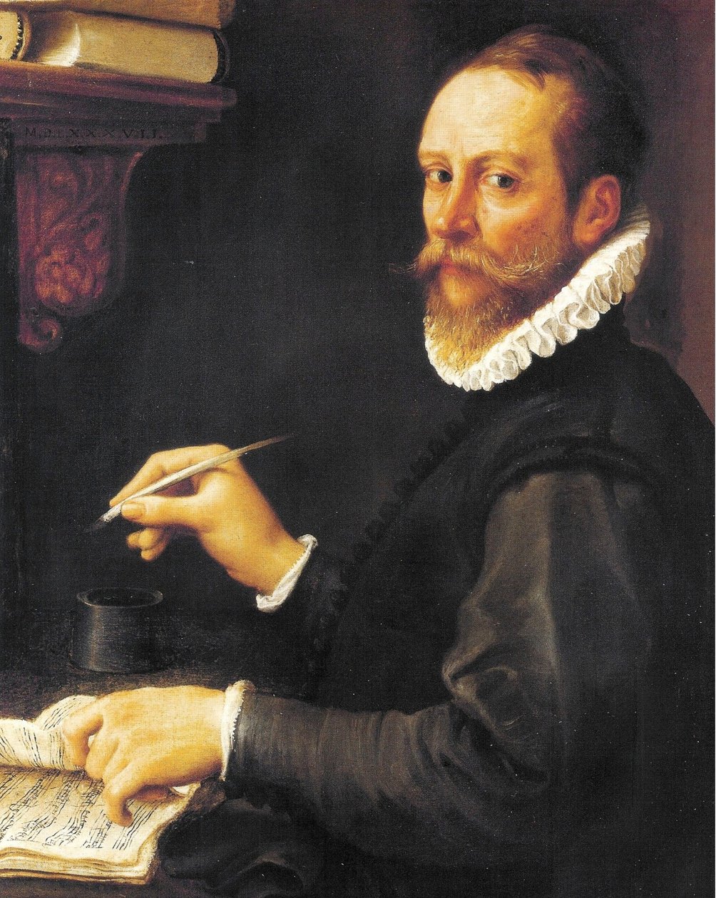 Porträt eines Musikers, vermutlich Porträt von Claudio Merulo von Annibale Carracci