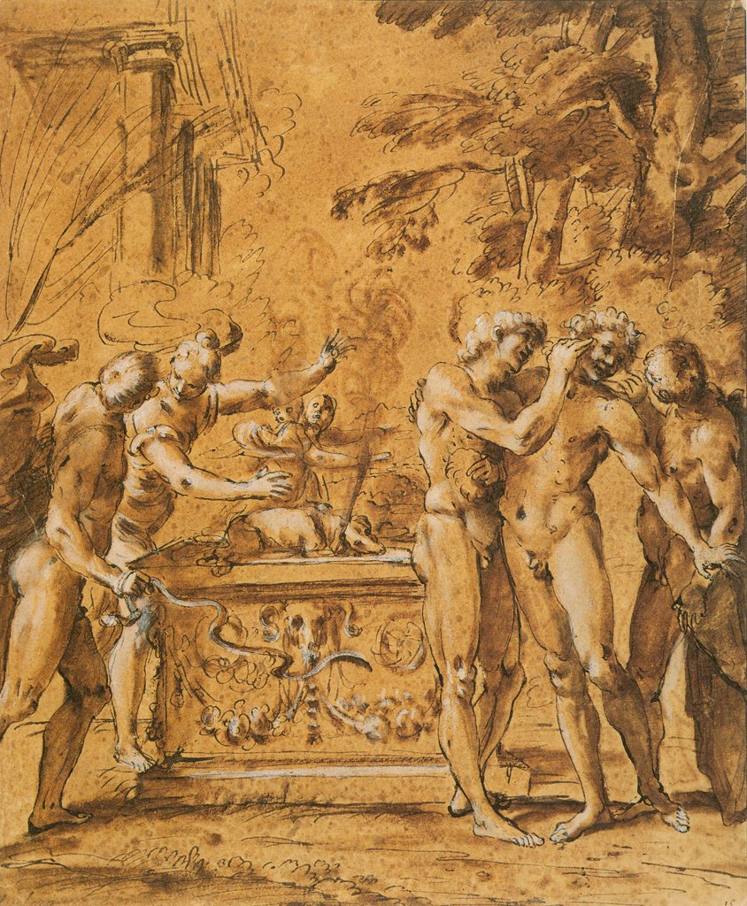 Studie für Lupercalia von Annibale Carracci
