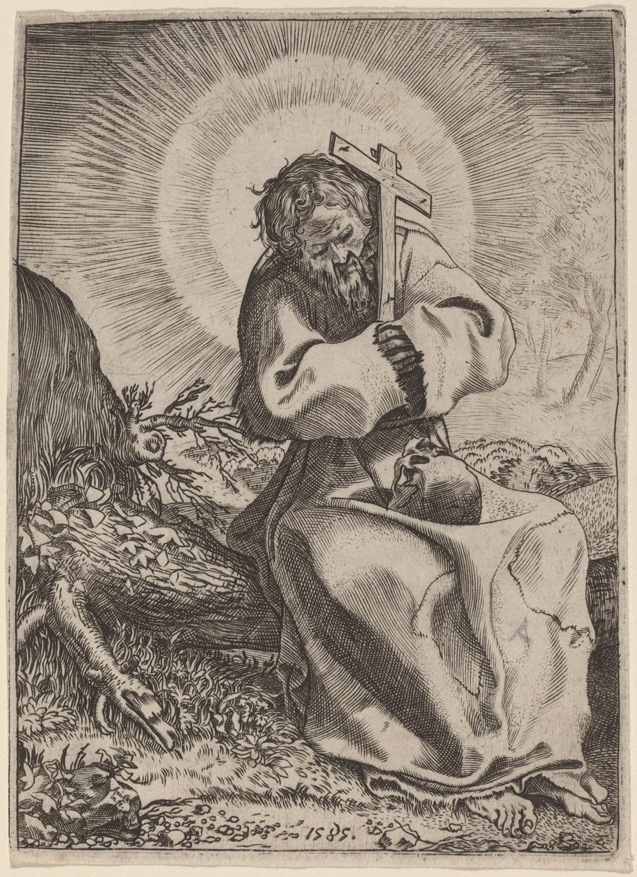 Der heilige Franz von Assisi von Annibale Carracci