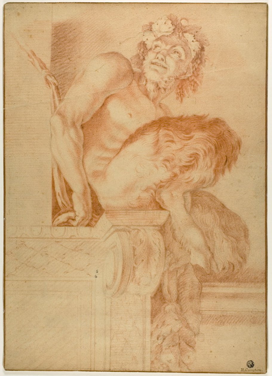 Sitzender Satyr von Annibale Carracci