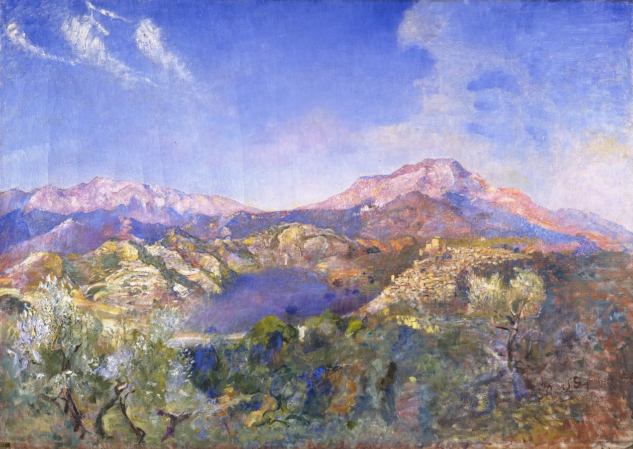 Italienische Landschaft von Annie Louisa Swynnerton