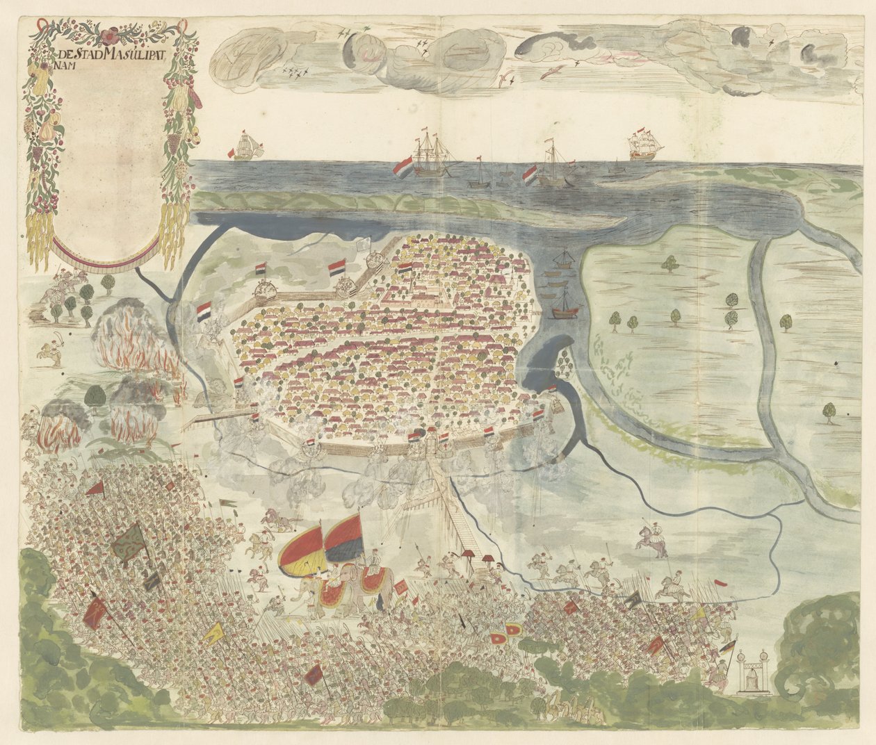 Die Belagerung der Stadt Machilipatnam (Masulipatnam) von Anonymous