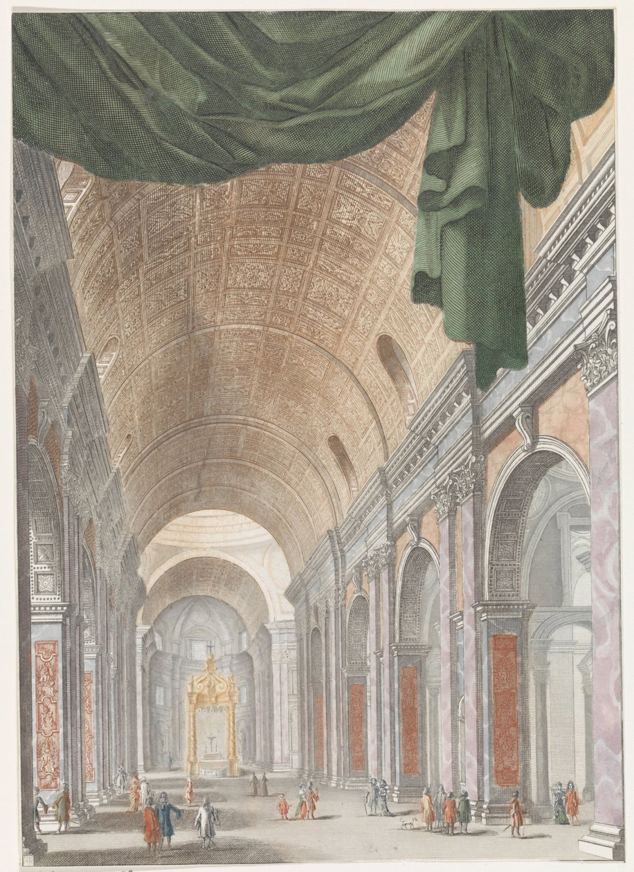 Innenraum der Petersbasilika in Rom von Anonymous
