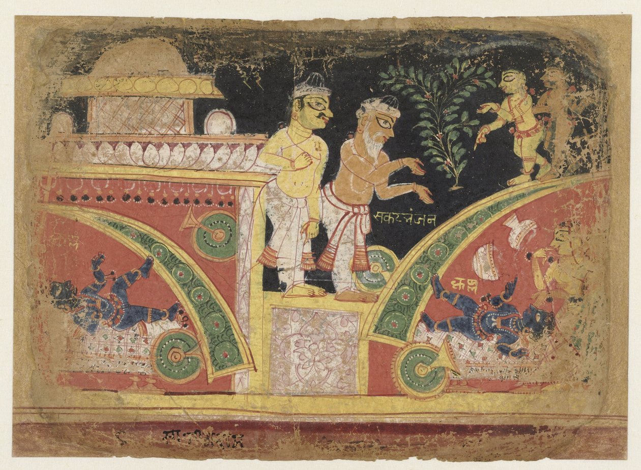 Krishna kippt den Wagen um von Anonymous