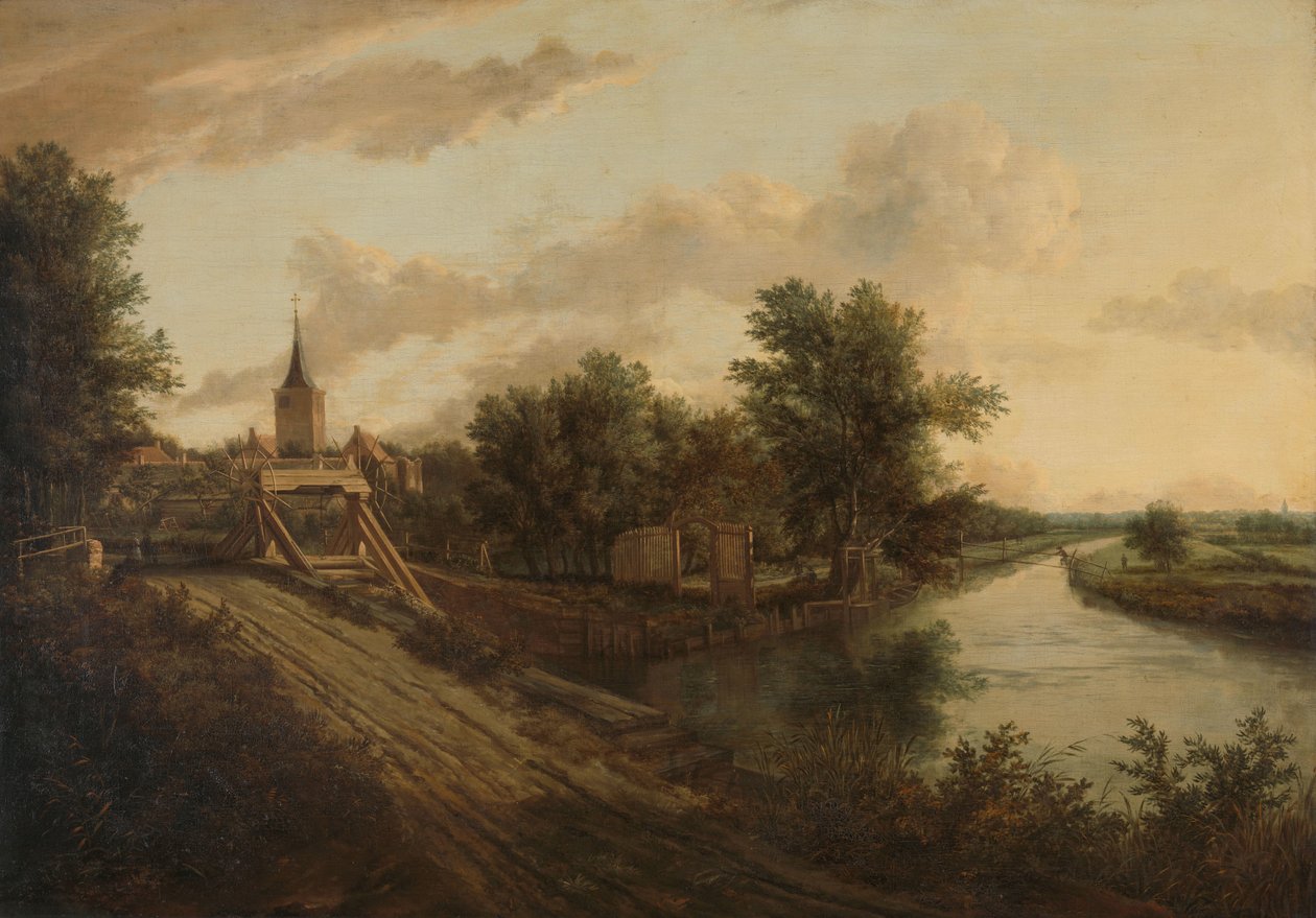 Landschaft mit rollender Brücke von Anonymous