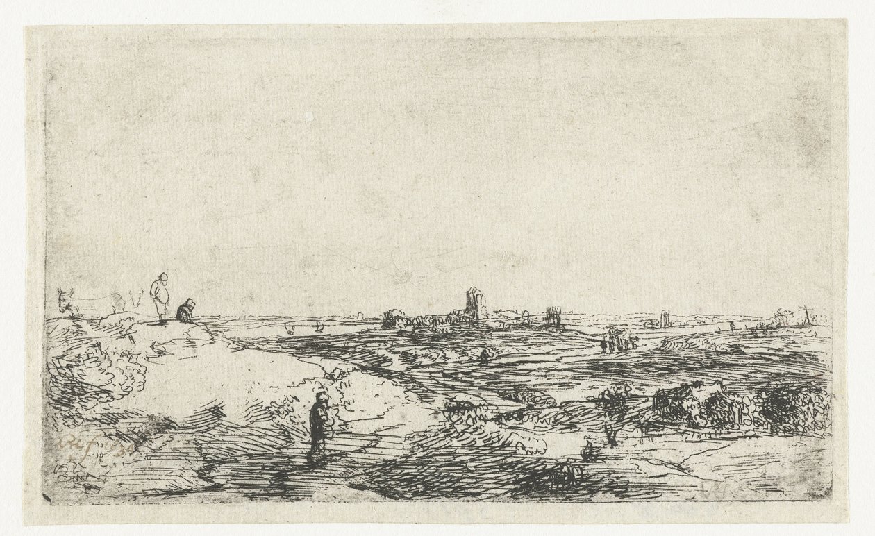 Landschaft mit einer Kuh von Anonymous