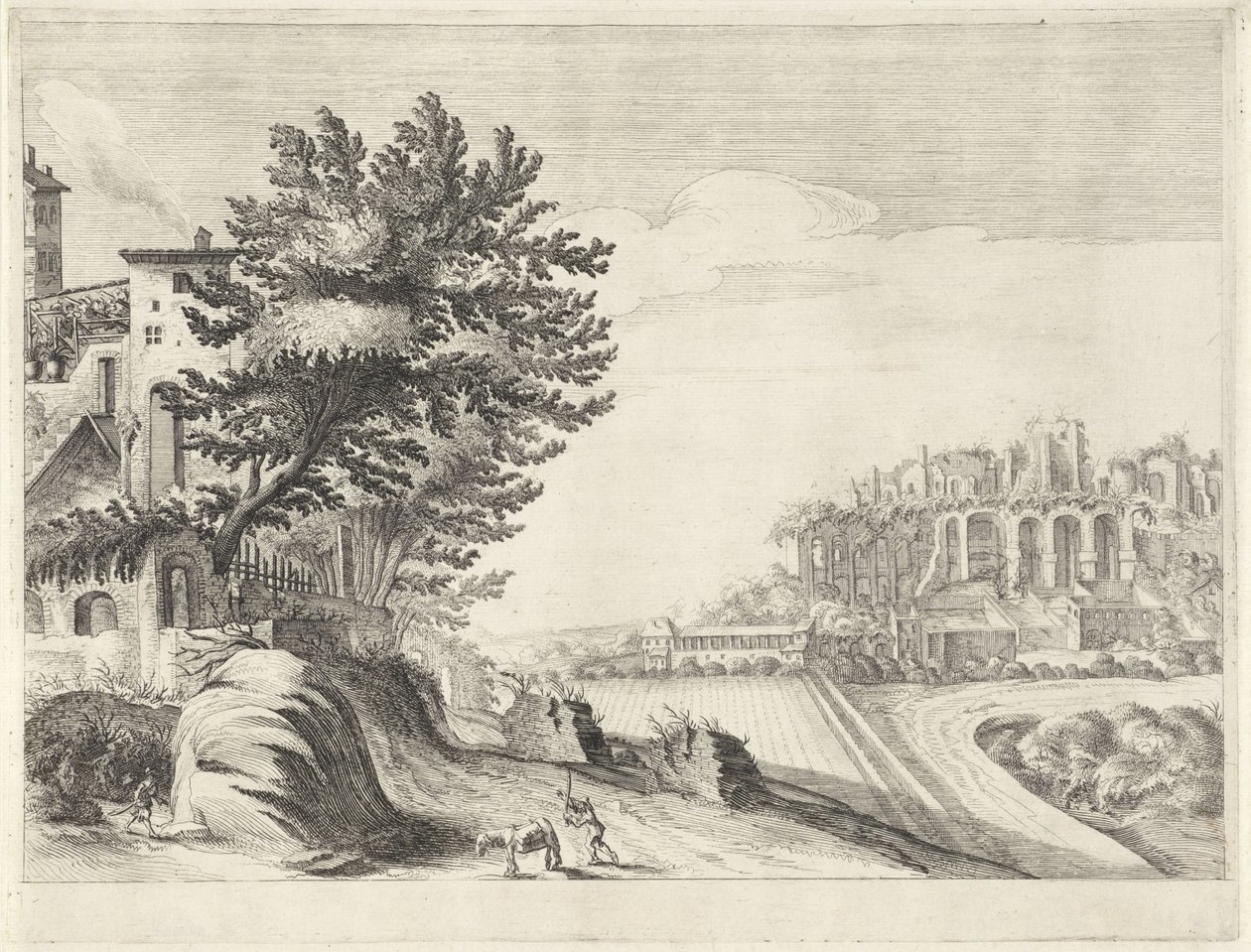 Landschaft mit einer Ruine von Anonymous